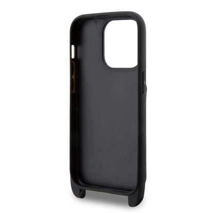 iPhone 14 Pro Kılıf Karl Lagerfeld Boyun Askılı Kartlıklı Karl Dizayn Kapak