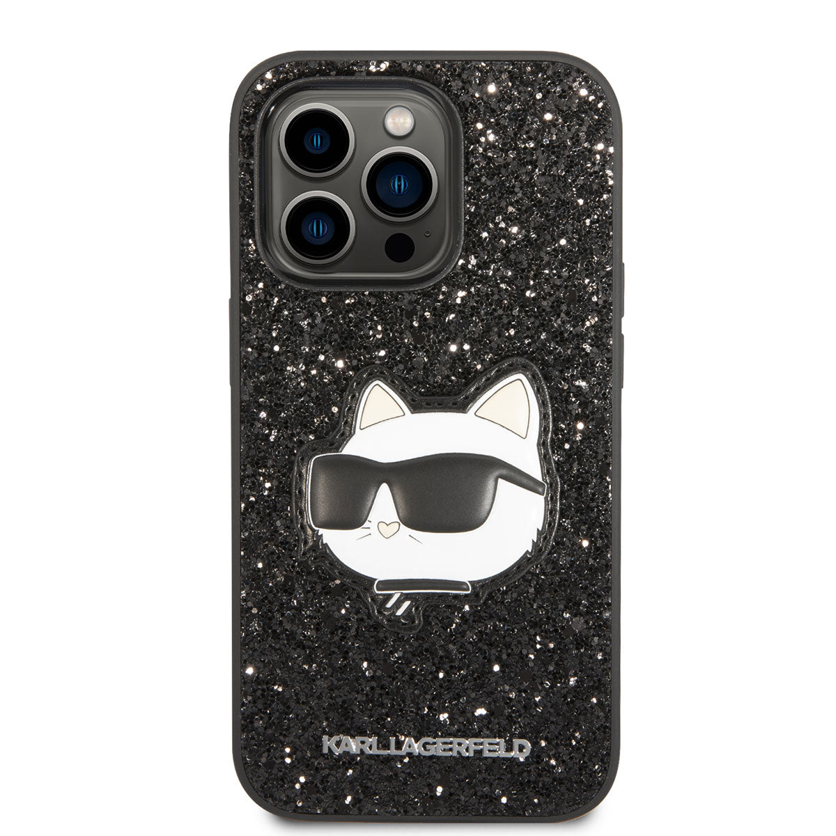 iPhone 14 Pro Kılıf Karl Lagerfeld Parlak Taşlı Choupette Dizayn Kapak