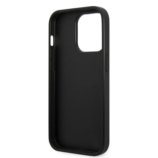 iPhone 14 Pro Kılıf Karl Lagerfeld PU Suni Deri Logolu Dizayn Kapak