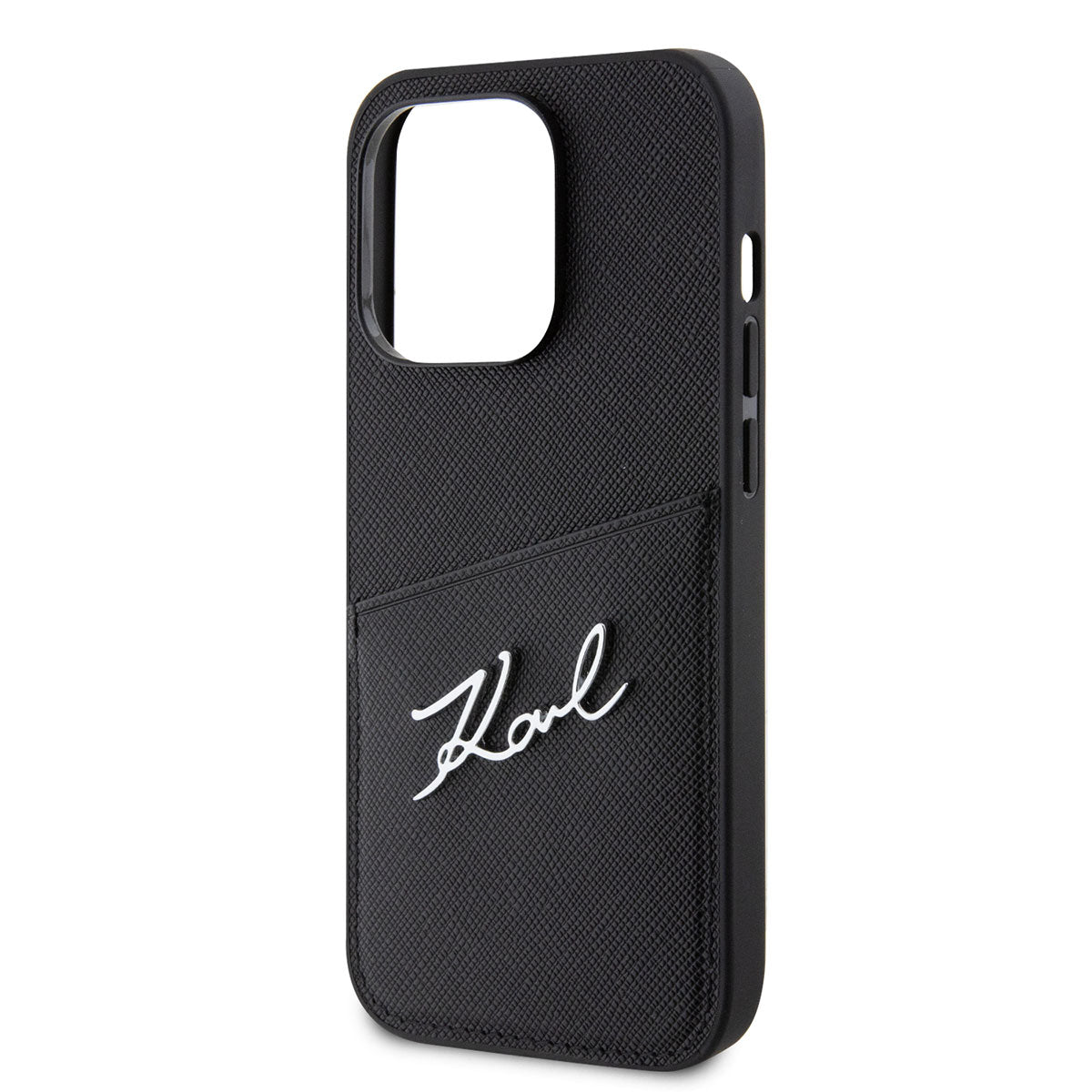 iPhone 14 Pro Kılıf Karl Lagerfeld Saffiano Deri Kartlıklı Dizayn Kapak