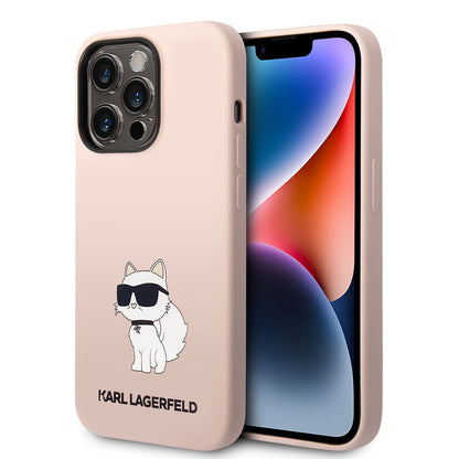 iPhone 14 Pro Kılıf Karl Lagerfeld Silikon Choupette Dizayn Kapak