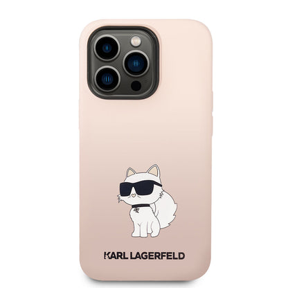 iPhone 14 Pro Kılıf Karl Lagerfeld Silikon Choupette Dizayn Kapak