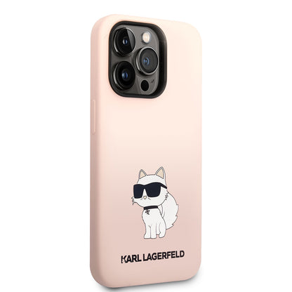 iPhone 14 Pro Kılıf Karl Lagerfeld Silikon Choupette Dizayn Kapak