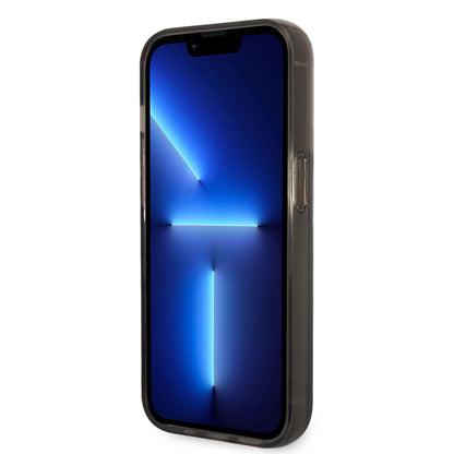 iPhone 14 Pro Kılıf Karl Lagerfeld Sıvılı Simli Choupette Head Dizayn Kapak