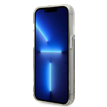 iPhone 14 Pro Kılıf Karl Lagerfeld Sıvılı Simli Gatsby Dizayn Kapak