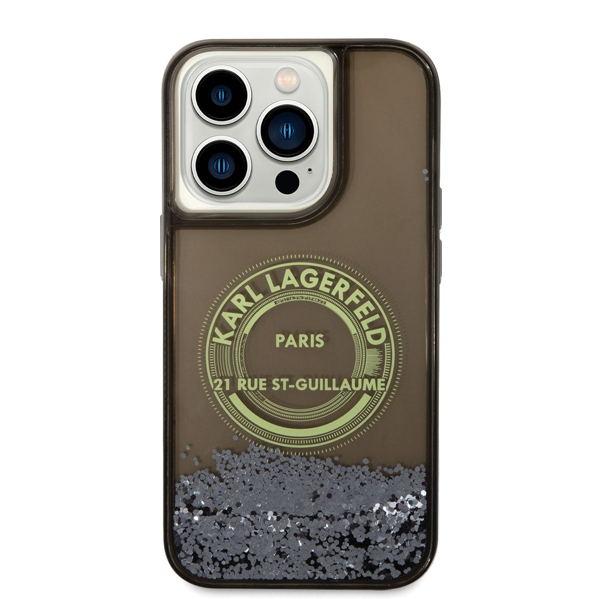 iPhone 14 Pro Kılıf Karl Lagerfeld Sıvılı Simli RSG Dizayn Kapak