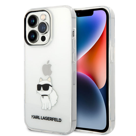 iPhone 14 Pro Kılıf Karl Lagerfeld Transparan Choupette Dizayn Kapak