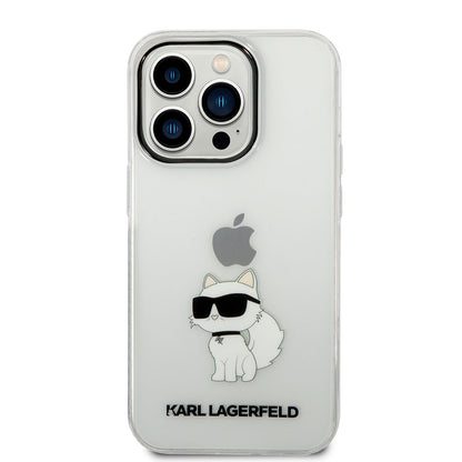 iPhone 14 Pro Kılıf Karl Lagerfeld Transparan Choupette Dizayn Kapak