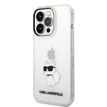 iPhone 14 Pro Kılıf Karl Lagerfeld Transparan Choupette Dizayn Kapak