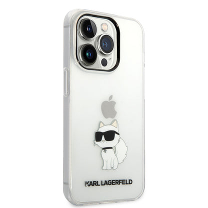 iPhone 14 Pro Kılıf Karl Lagerfeld Transparan Choupette Dizayn Kapak