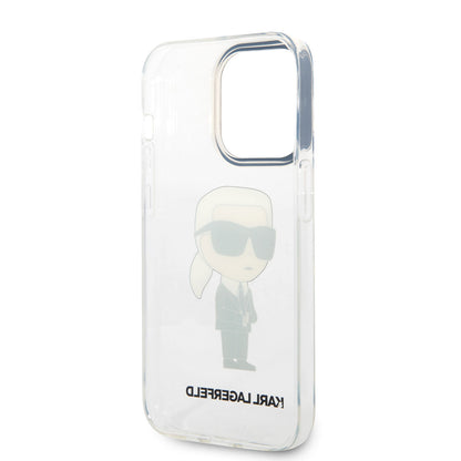 iPhone 14 Pro Kılıf Karl Lagerfeld Transparan İkonik Karl Dizayn Kapak