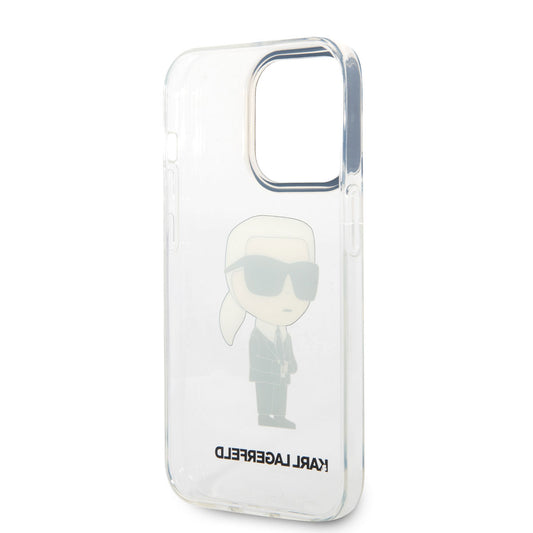 iPhone 14 Pro Kılıf Karl Lagerfeld Transparan İkonik Karl Dizayn Kapak