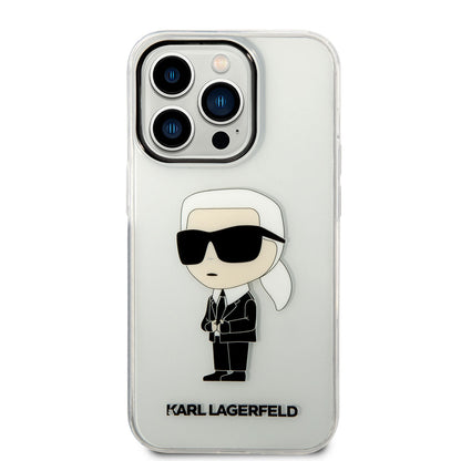 iPhone 14 Pro Kılıf Karl Lagerfeld Transparan İkonik Karl Dizayn Kapak