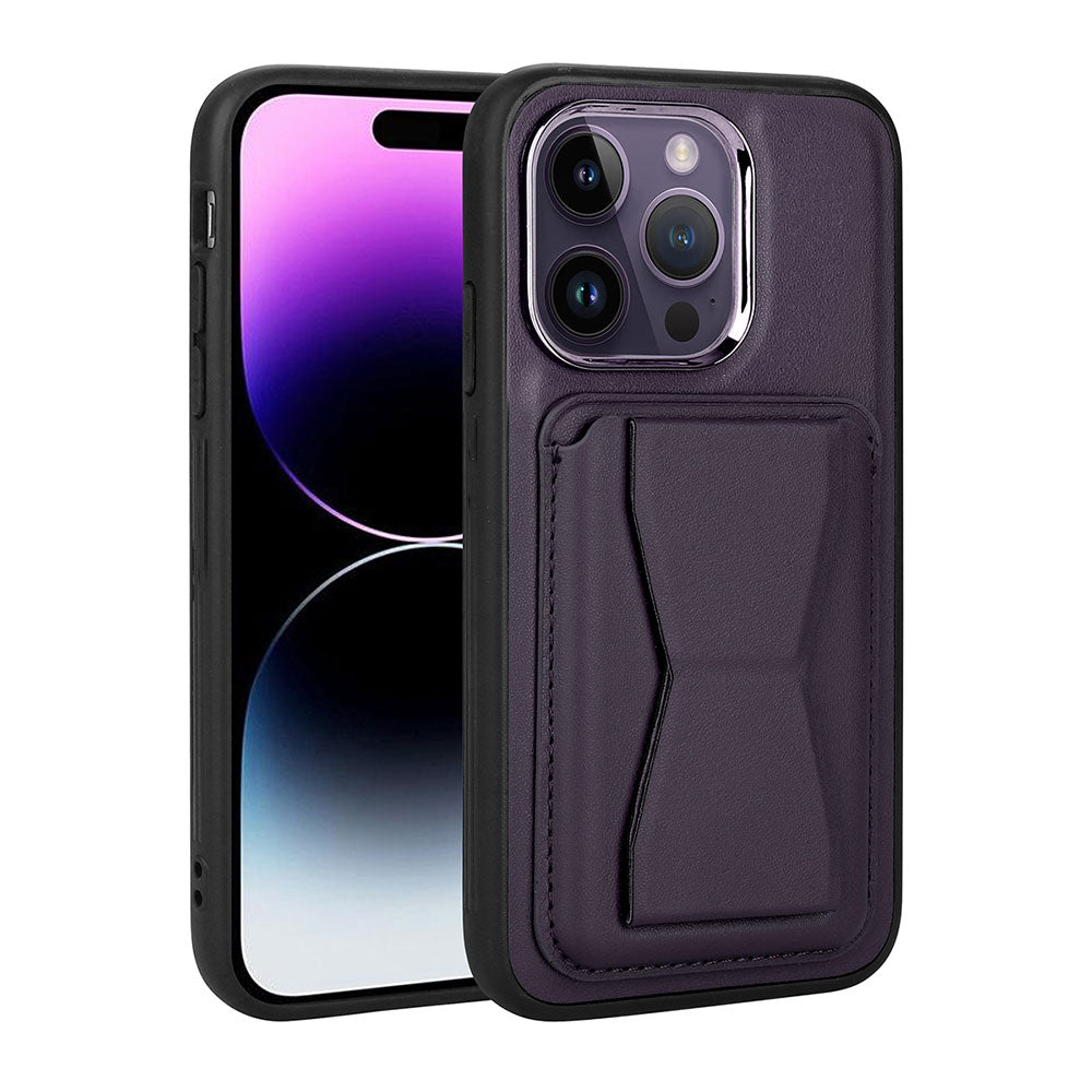 Apple iPhone 14 Pro Kılıf Kartlıklı Standlı Pu Deri Zore Memo Kapak
