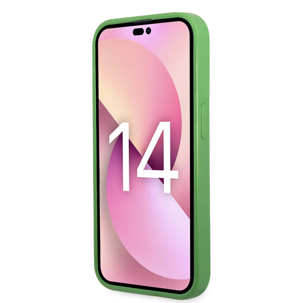 iPhone 14 Pro Kılıf Lacoste Orjinal Lisanslı PU Pike Desenli Arka Yüzey İkonik Timsah Dokuma Logolu Kapak