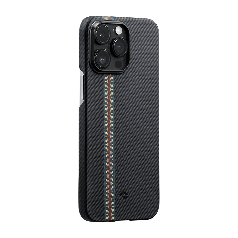 iPhone 14 Pro Kılıf M-safe Şarj Özellikli 600D Aramid Fiber Pitaka Tactile Woven Orchestra Serisi Rhapsody Kapak