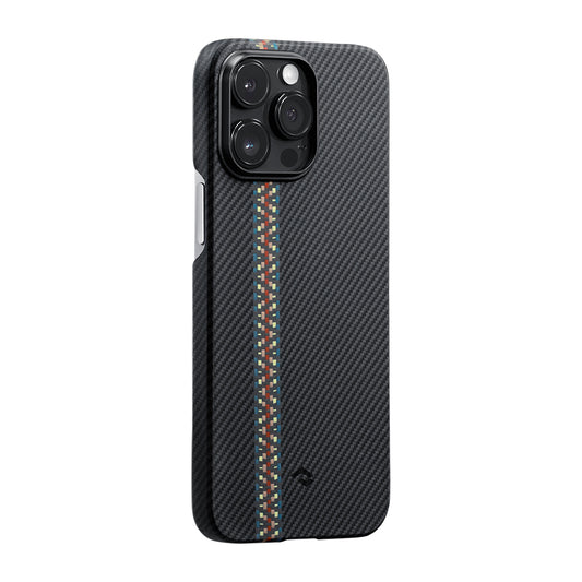 iPhone 14 Pro Kılıf M-safe Şarj Özellikli 600D Aramid Fiber Pitaka Tactile Woven Orchestra Serisi Rhapsody Kapak