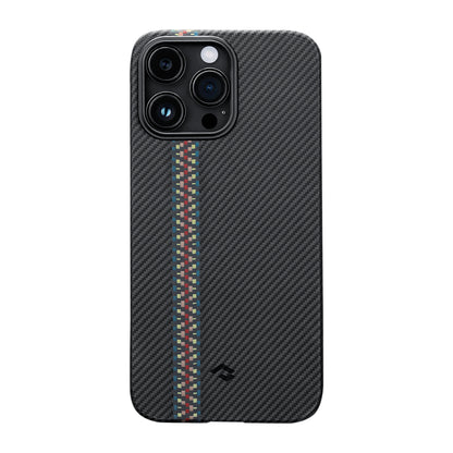 iPhone 14 Pro Kılıf M-safe Şarj Özellikli 600D Aramid Fiber Pitaka Tactile Woven Orchestra Serisi Rhapsody Kapak