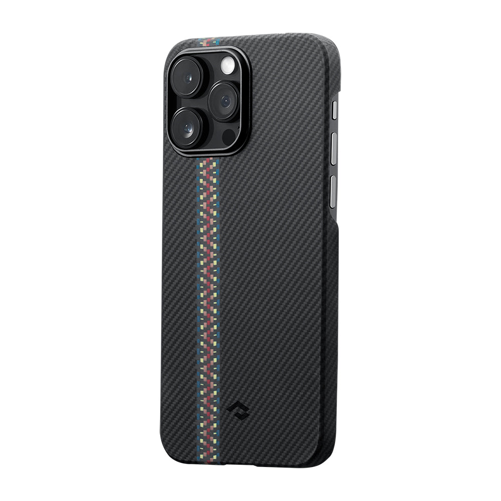 iPhone 14 Pro Kılıf M-safe Şarj Özellikli 600D Aramid Fiber Pitaka Tactile Woven Orchestra Serisi Rhapsody Kapak