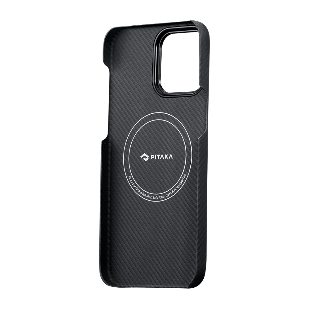 iPhone 14 Pro Kılıf M-safe Şarj Özellikli 600D Aramid Fiber Pitaka Tactile Woven Orchestra Serisi Rhapsody Kapak