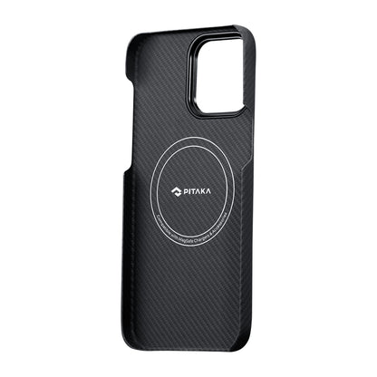iPhone 14 Pro Kılıf M-safe Şarj Özellikli 600D Aramid Fiber Pitaka Tactile Woven Orchestra Serisi Rhapsody Kapak