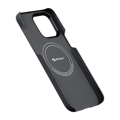 iPhone 14 Pro Kılıf M-safe Şarj Özellikli 600D Aramid Fiber Pitaka Tactile Woven Orchestra Serisi Rhapsody Kapak