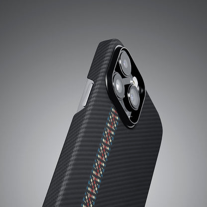 iPhone 14 Pro Kılıf M-safe Şarj Özellikli 600D Aramid Fiber Pitaka Tactile Woven Orchestra Serisi Rhapsody Kapak
