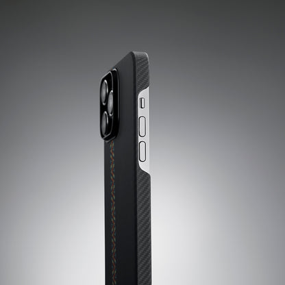 iPhone 14 Pro Kılıf M-safe Şarj Özellikli 600D Aramid Fiber Pitaka Tactile Woven Orchestra Serisi Rhapsody Kapak