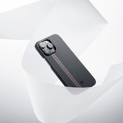 iPhone 14 Pro Kılıf M-safe Şarj Özellikli 600D Aramid Fiber Pitaka Tactile Woven Orchestra Serisi Rhapsody Kapak