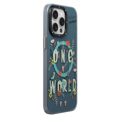 iPhone 14 Pro Kılıf M-safe Şarj Özellikli Bee Brown Tasarımlı Youngkit Colorful Life Serisi Kapak
