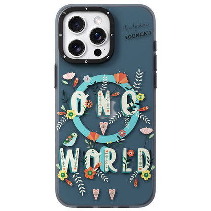 iPhone 14 Pro Kılıf M-safe Şarj Özellikli Bee Brown Tasarımlı Youngkit Colorful Life Serisi Kapak
