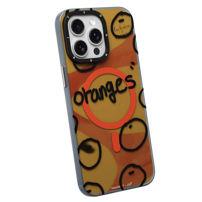 iPhone 14 Pro Kılıf M-safe Şarj Özellikli Bee Brown Tasarımlı Youngkit Funny Serisi Kapak