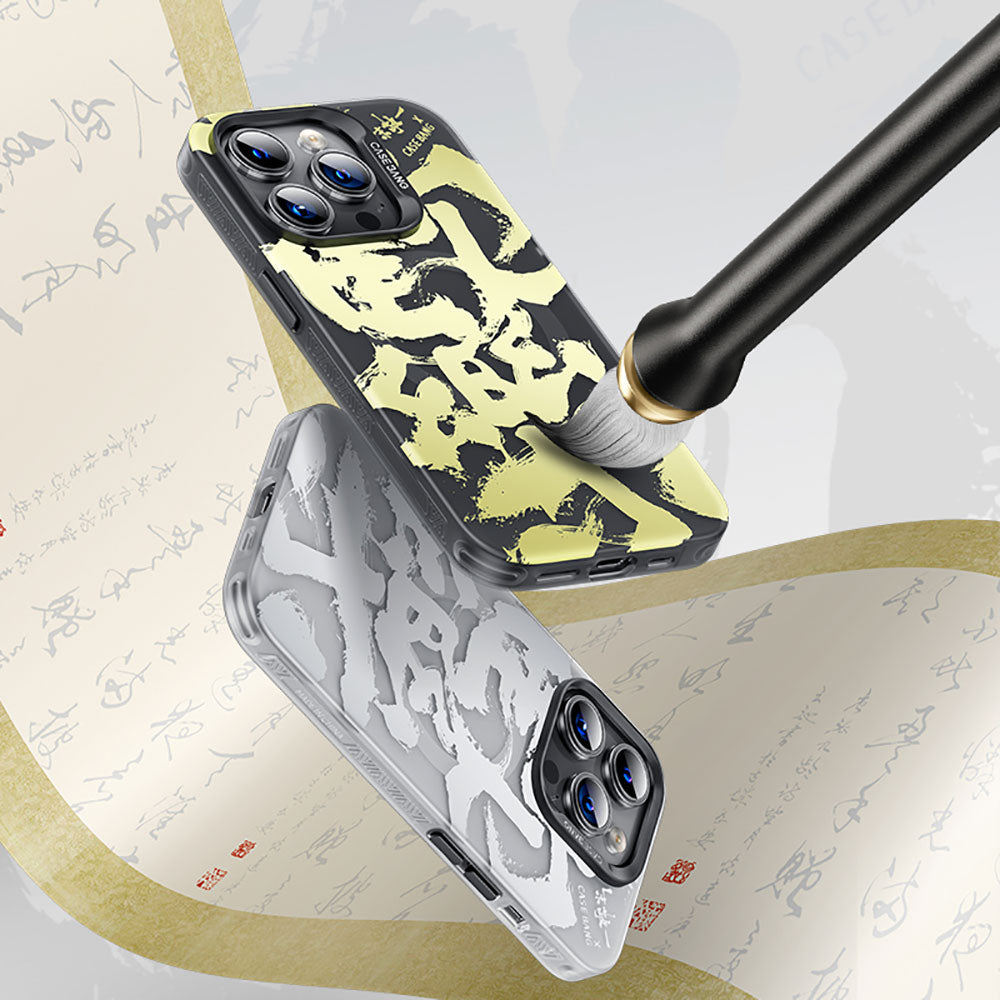 iPhone 14 Pro Kılıf M-safe Şarj Özellikli Benks Casebang Calligraphy Joy Kapak