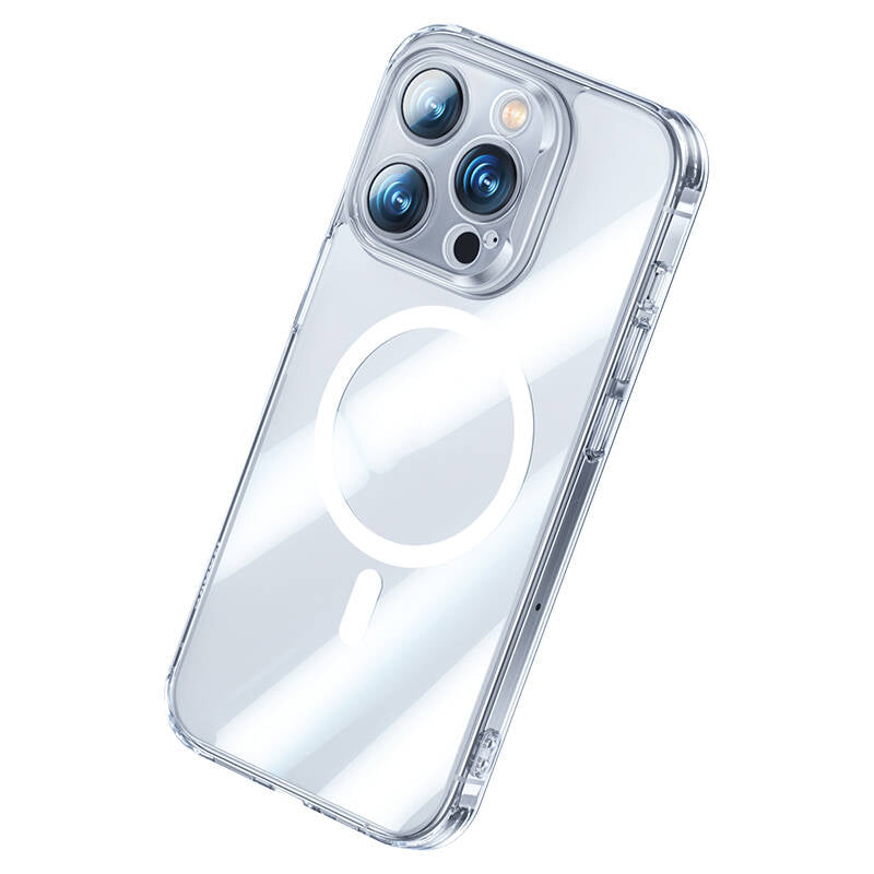 iPhone 14 Pro Kılıf M-safe Şarj Özellikli Benks Magnetic Shiny Glass Serisi Kapak