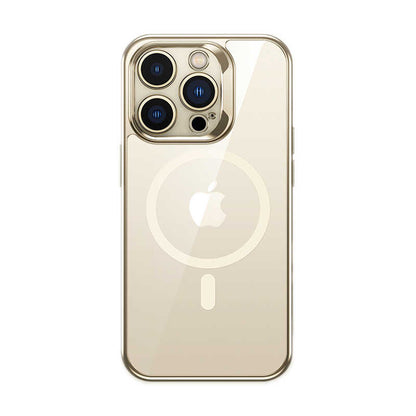 iPhone 14 Pro Kılıf M-safe Şarj Özellikli Cam Yüzey Ekran Koruyuculu Benks Electroplated Kapak