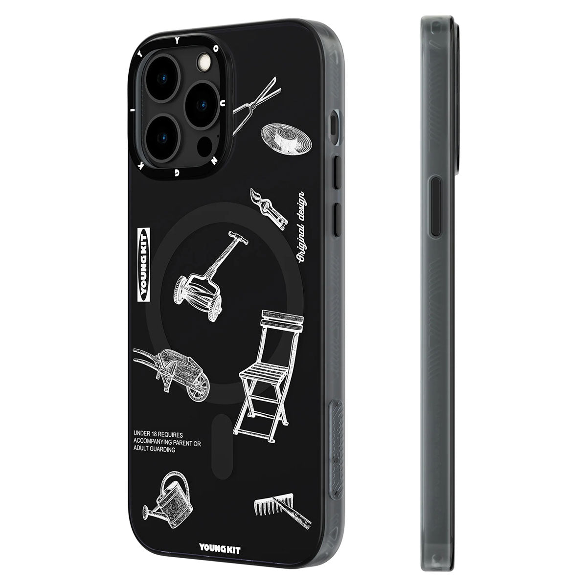 iPhone 14 Pro Kılıf M-safe Şarj Özellikli Desenli Youngkit Plaything Serisi Kapak