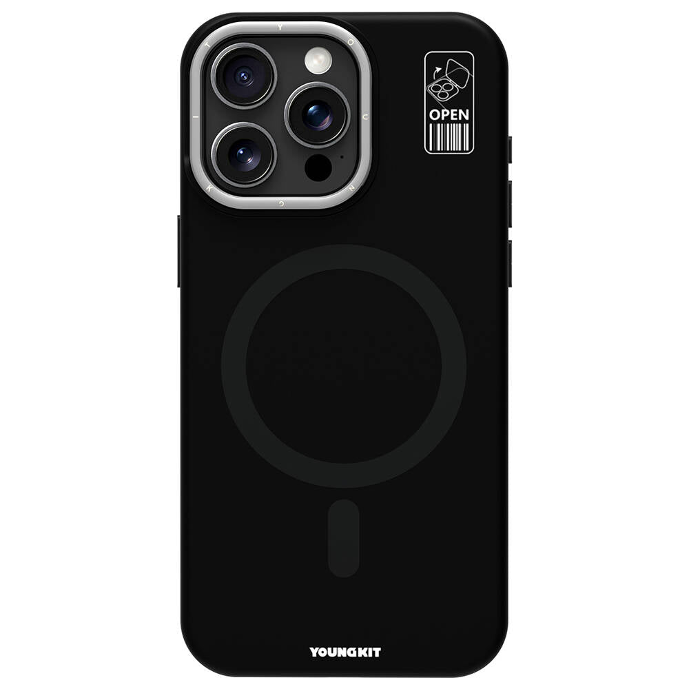 iPhone 14 Pro Kılıf M-safe Şarj Özellikli Kamera Standlı Youngkit Bitty Cream Kapak