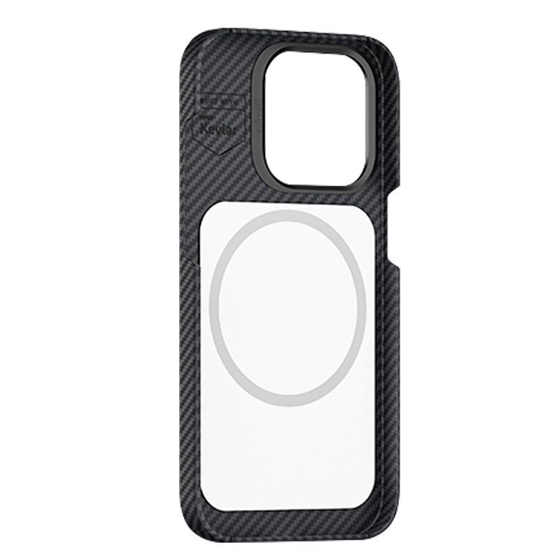 iPhone 14 Pro Kılıf M-safe Şarj Özellikli Karbon Fiber Benks MFM Lisanslı 600D Essential Kevlar Kapak