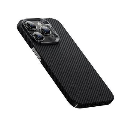 iPhone 14 Pro Kılıf M-safe Şarj Özellikli Karbon Fiber Benks MFM Lisanslı 600D Essential Kevlar Kapak