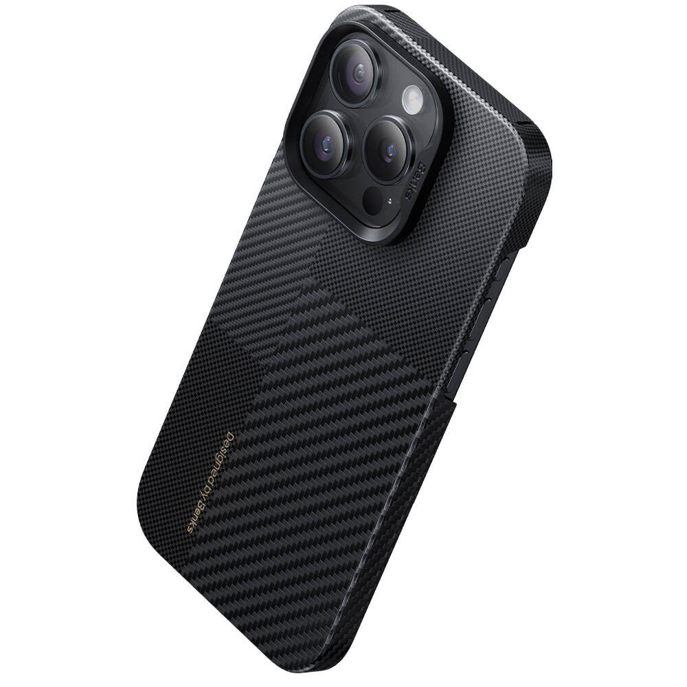iPhone 14 Pro Kılıf M-safe Şarj Özellikli Karbon Fiber Benks Montage ArmorAir Kevlar Kapak