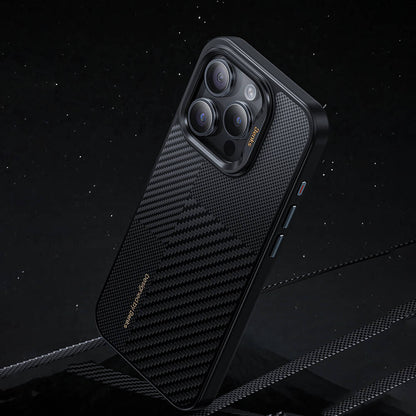 iPhone 14 Pro Kılıf M-safe Şarj Özellikli Karbon Fiber Benks Montage Hybrid ArmorPro Kevlar Kapak