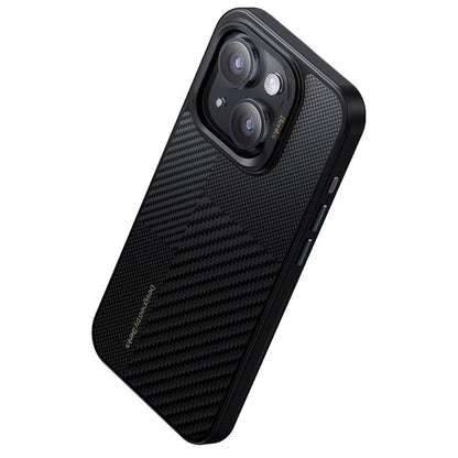 iPhone 14 Pro Kılıf M-safe Şarj Özellikli Karbon Fiber Benks Montage Hybrid ArmorPro Kevlar Kapak