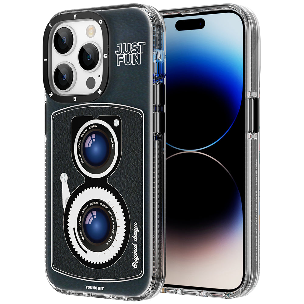 iPhone 14 Pro Kılıf M-safe Şarj Özellikli Lens Figürlü YoungKit Art Film Serisi Kapak