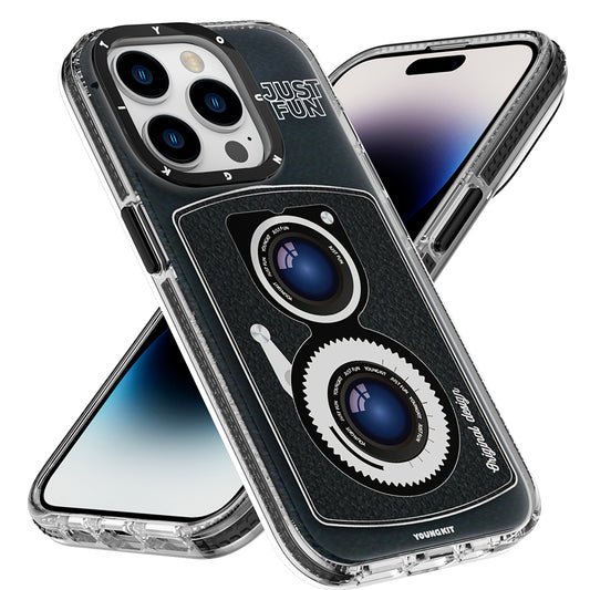 iPhone 14 Pro Kılıf M-safe Şarj Özellikli Lens Figürlü YoungKit Art Film Serisi Kapak