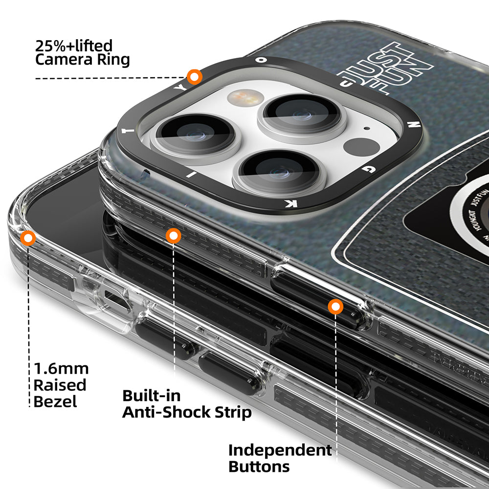 iPhone 14 Pro Kılıf M-safe Şarj Özellikli Lens Figürlü YoungKit Art Film Serisi Kapak