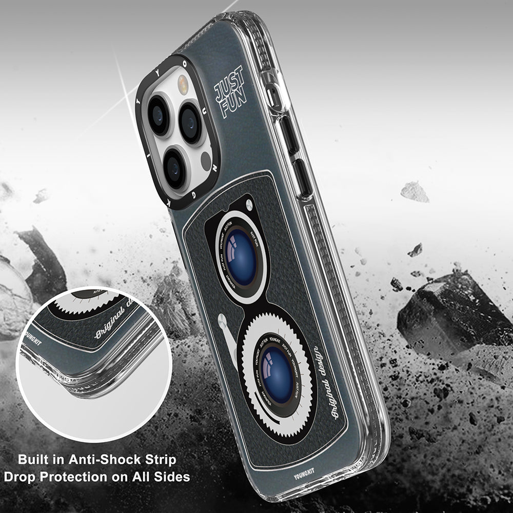 iPhone 14 Pro Kılıf M-safe Şarj Özellikli Lens Figürlü YoungKit Art Film Serisi Kapak