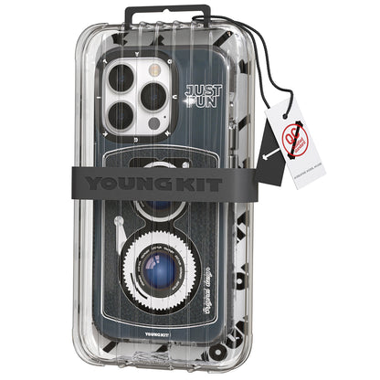 iPhone 14 Pro Kılıf M-safe Şarj Özellikli Lens Figürlü YoungKit Art Film Serisi Kapak