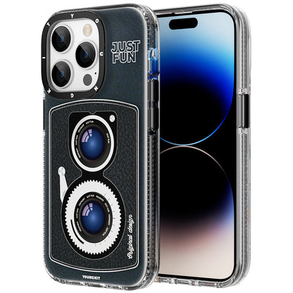 iPhone 14 Pro Kılıf M-safe Şarj Özellikli Lens Figürlü YoungKit Art Film Serisi Kapak