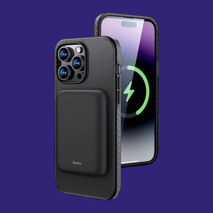 iPhone 14 Pro Kılıf M-safe Şarj Özellikli Mat Arka Yüzey Benks Drop Resistance Kapak