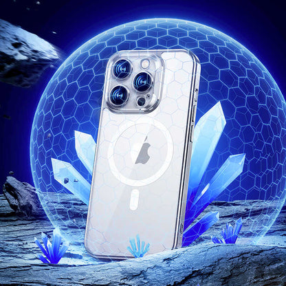 iPhone 14 Pro Kılıf M-safe Şarj Özellikli Premium Cam Arka Yüzey Benks Electroplated Kapak